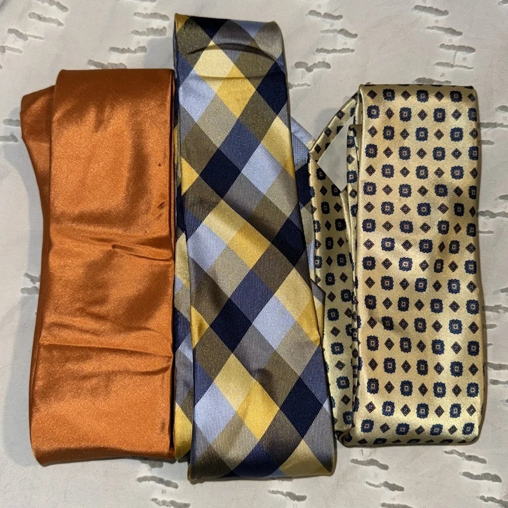 Silk Men’s Tie Bundle Vintage Cravate de France Murano Tommy Hilfiger Classic